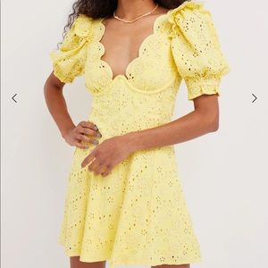 For Love and Lemons Natalia Puff Sleeve Mini Dress